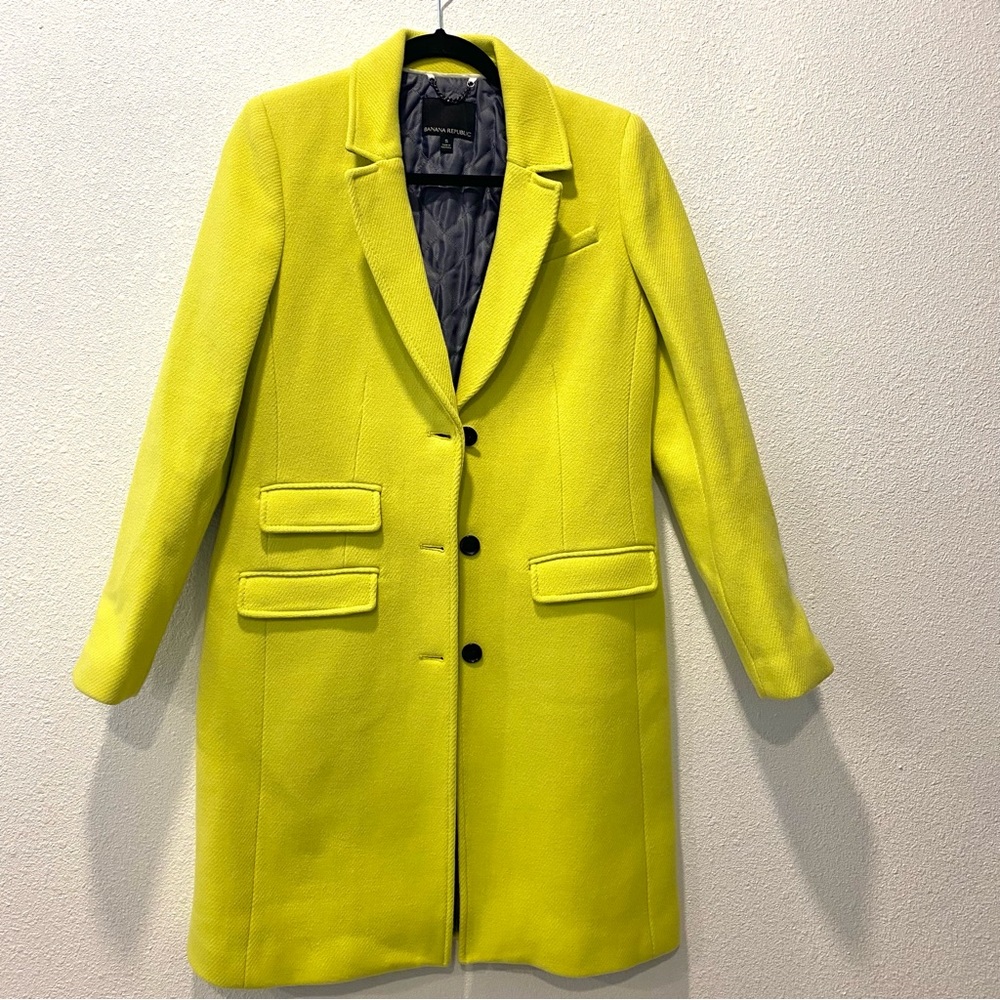 Banana republic citron chartreuse coat